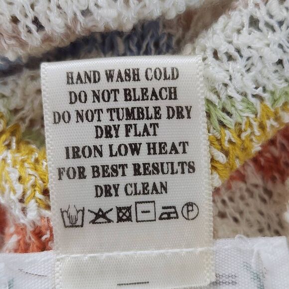 Loveriche Colorful Boho Knit Vest with Side Ties Size Small Knit Open Vest - Picture 9 of 10